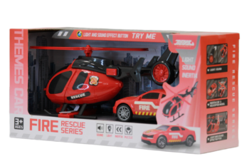 Кола с хеликоптер Fire rescue series, детски комплект за игра