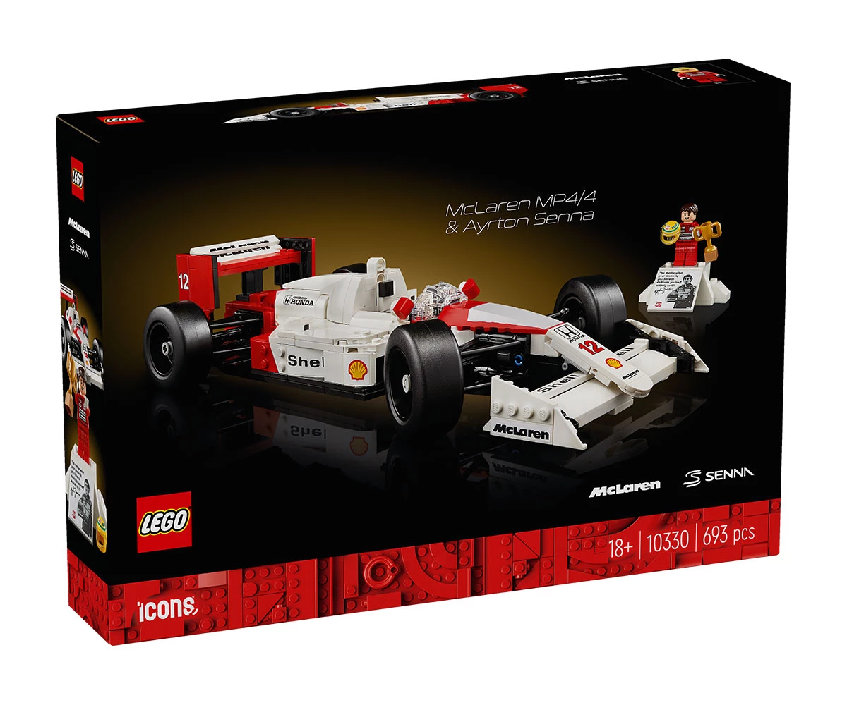 Детски комплект за игра конструктор LEGO® Icons 10330 - McLaren MP4/4 и Айртон Сена Конструктор ЛЕГО Icons 10330