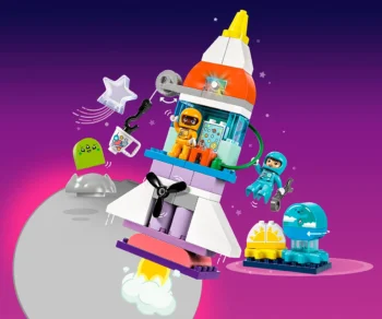 Детски комплект за игра LEGO® DUPLO® Space 10422 – Приключение с космическа совалка „3 в 1“