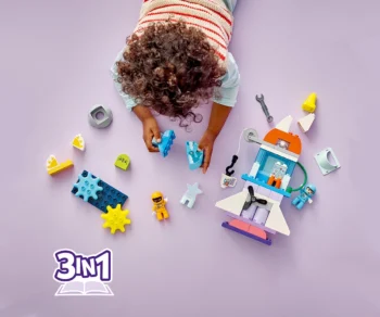 Детски комплект за игра LEGO® DUPLO® Space 10422 – Приключение с космическа совалка „3 в 1“