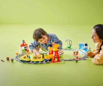 Детски комплект за игра LEGO® DUPLO 10428 – Голям влак за взаимодействия