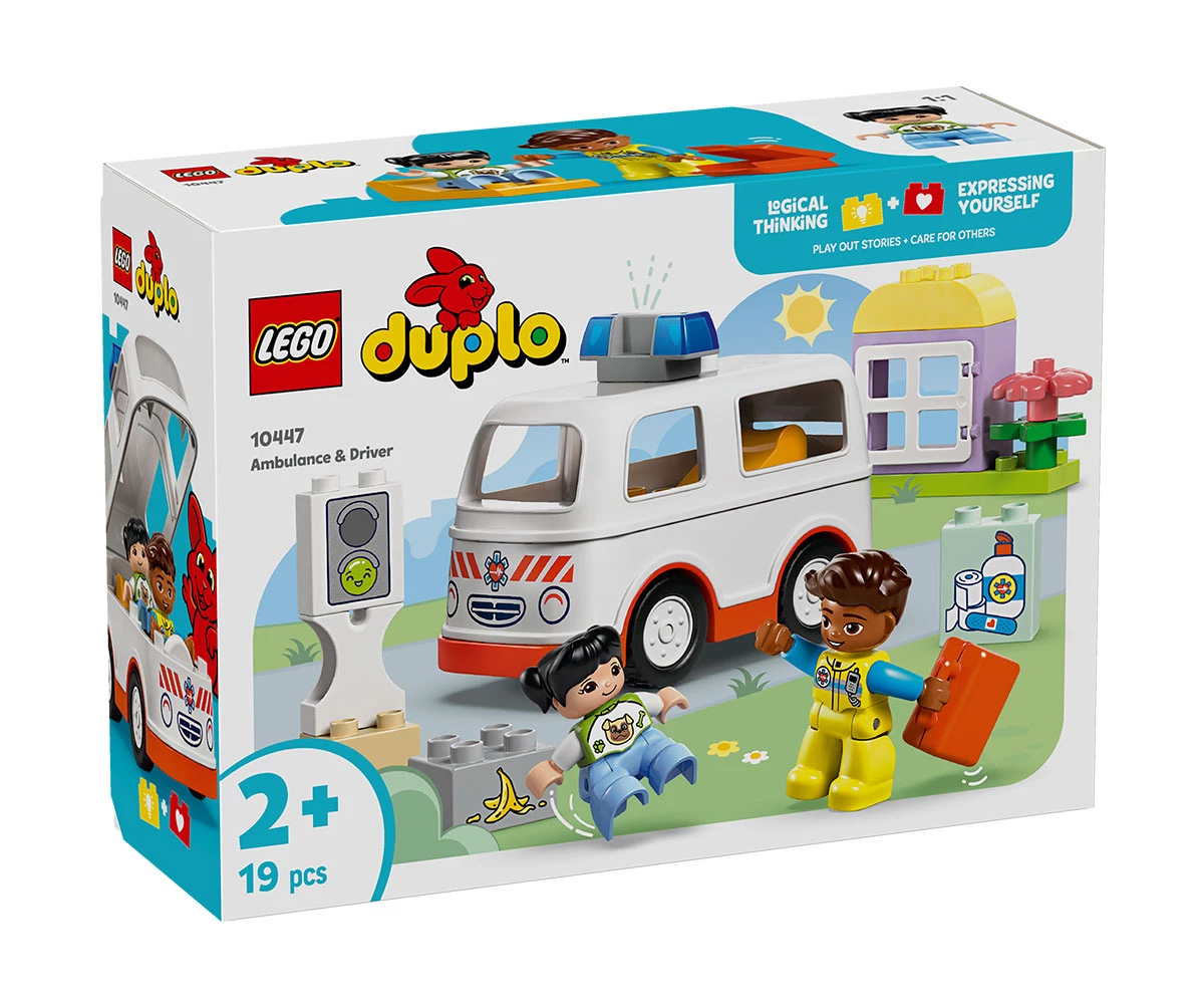 Детски комплект за игра LEGO® DUPLO 10447 - Линейка и шофьор Конструктор ЛЕГО DUPLO 10447