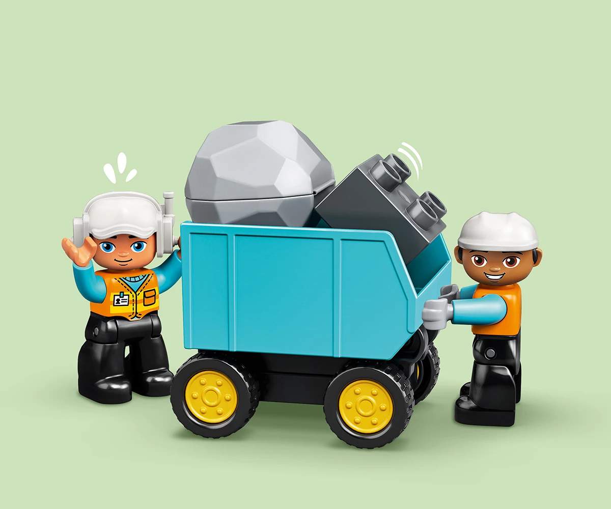 Детски комплект за игра LEGO® DUPLO® Town 10931 - Камион и екскаватор с вериги thumb 7 Конструктор ЛЕГО DUPLO 10931 thumb 7