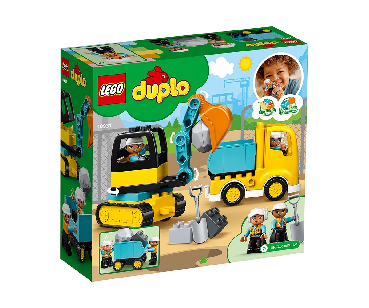 Детски комплект за игра LEGO® DUPLO® Town 10931 - Камион и екскаватор с вериги thumb 2 Конструктор ЛЕГО DUPLO 10931 thumb 2