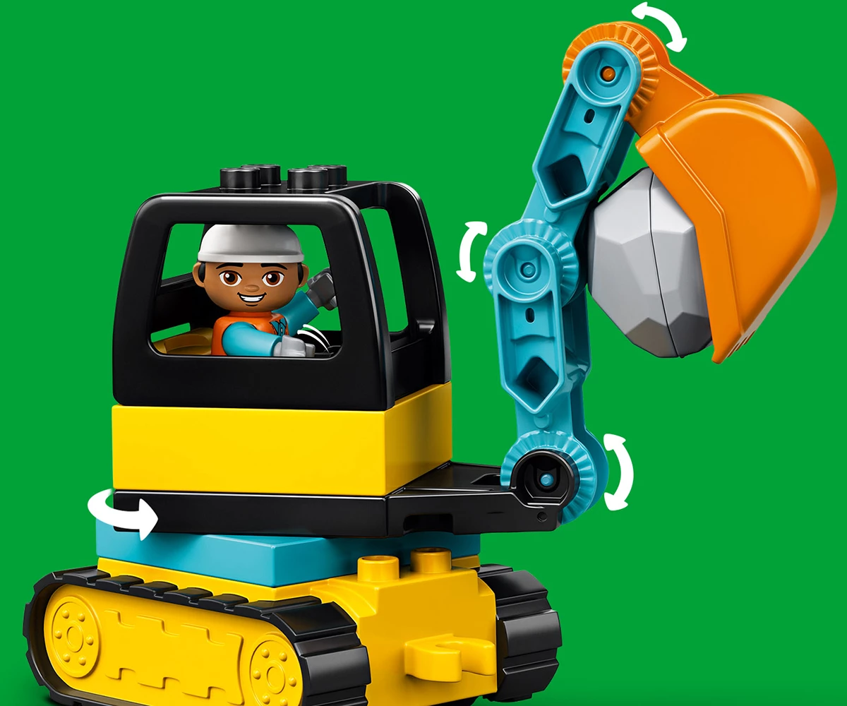Детски комплект за игра LEGO® DUPLO® Town 10931 - Камион и екскаватор с вериги thumb 8 Конструктор ЛЕГО DUPLO 10931 thumb 8