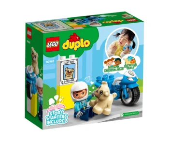 Детски комплект за игра LEGO® DUPLO® Town 10967 – Полицейски мотоциклет