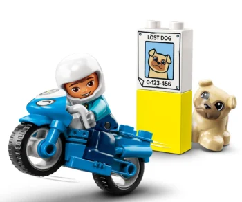 Детски комплект за игра LEGO® DUPLO® Town 10967 – Полицейски мотоциклет