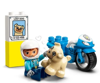 Детски комплект за игра LEGO® DUPLO® Town 10967 – Полицейски мотоциклет