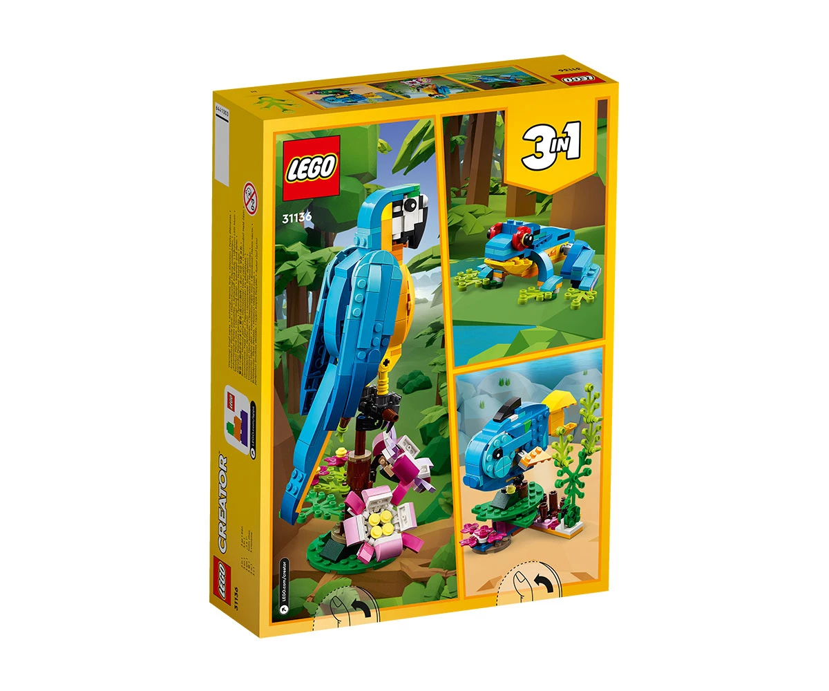 Детски комплект за игра LEGO® Creator 31136 - Екзотичен папагал thumb 2 Конструктор ЛЕГО Creator 31136 thumb 2