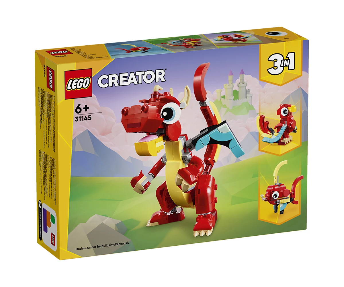 Детски комплект за игра LEGO® Creator 31145 - Червен дракон Конструктор ЛЕГО Creator 31145