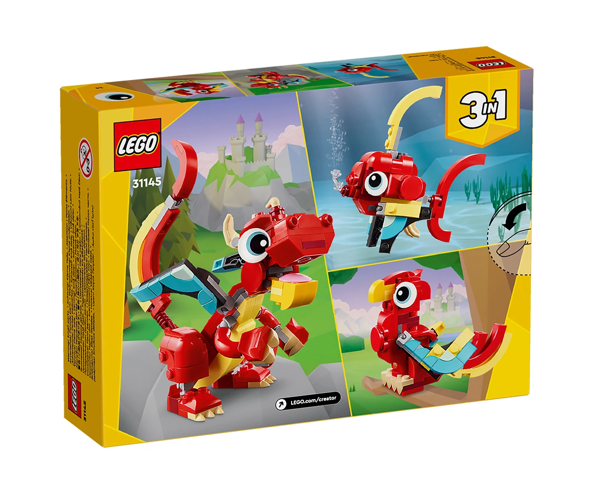 Детски комплект за игра LEGO® Creator 31145 - Червен дракон thumb 2 Конструктор ЛЕГО Creator 31145 thumb 2