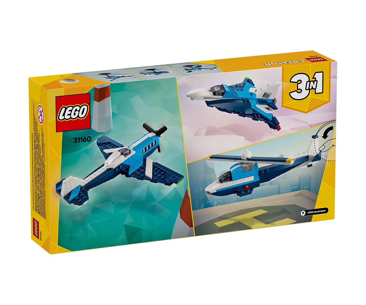 Детски комплект за игра LEGO® Creator 31160 - Летателни средства: Състезателен самолет thumb 2 Конструктор ЛЕГО Creator 31160 thumb 2