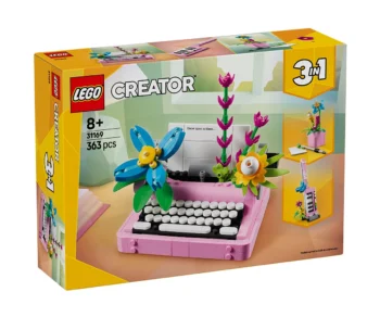 Детски комплект за игра LEGO® Creator 31169 – Пишеща машина с цветя