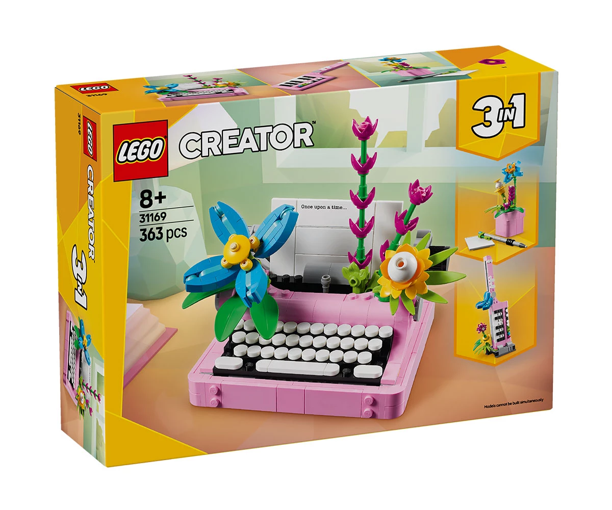 Детски комплект за игра LEGO® Creator 31169 - Пишеща машина с цветя Конструктор ЛЕГО Creator 31169