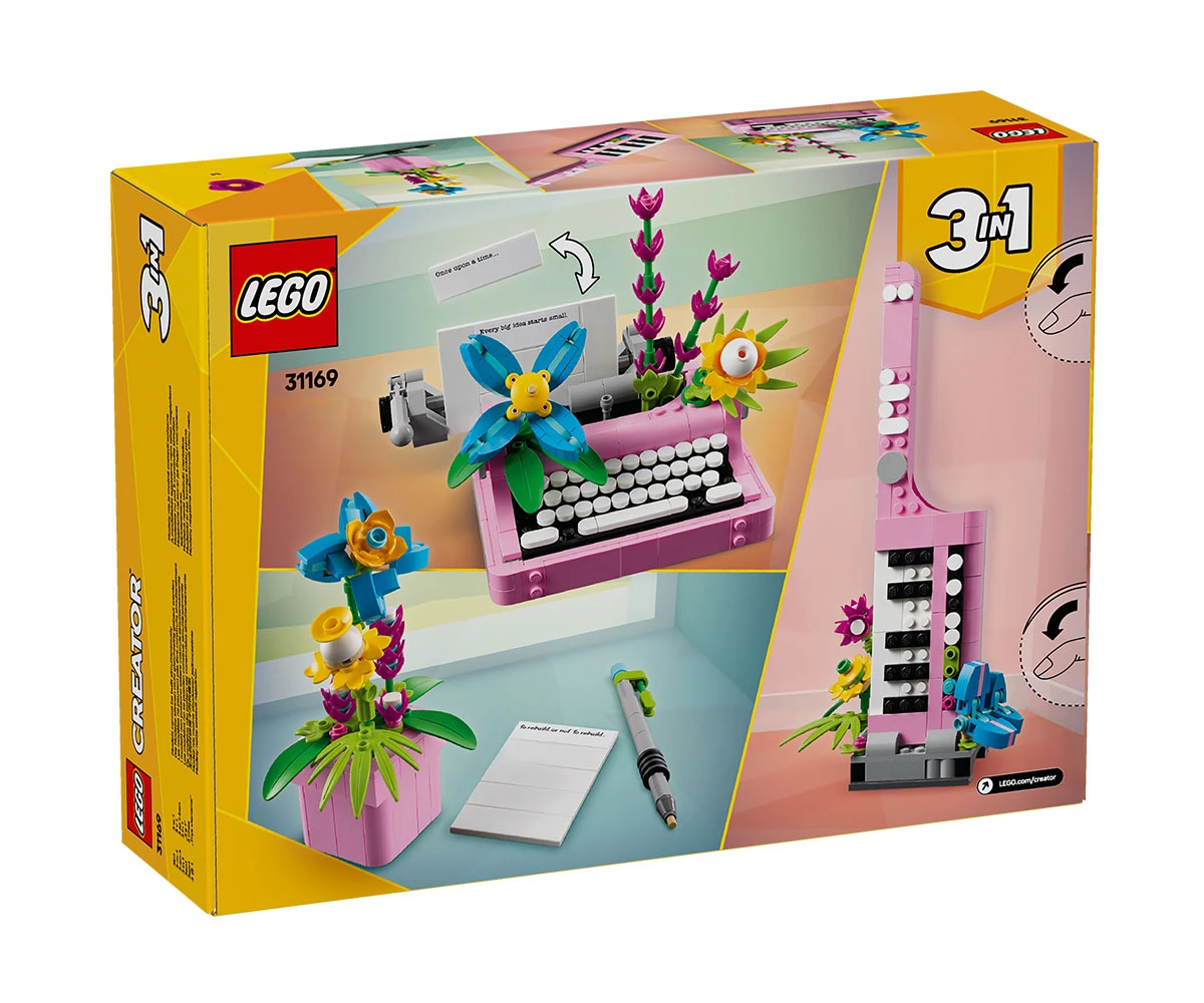 Детски комплект за игра LEGO® Creator 31169 - Пишеща машина с цветя thumb 2 Конструктор ЛЕГО Creator 31169 thumb 2