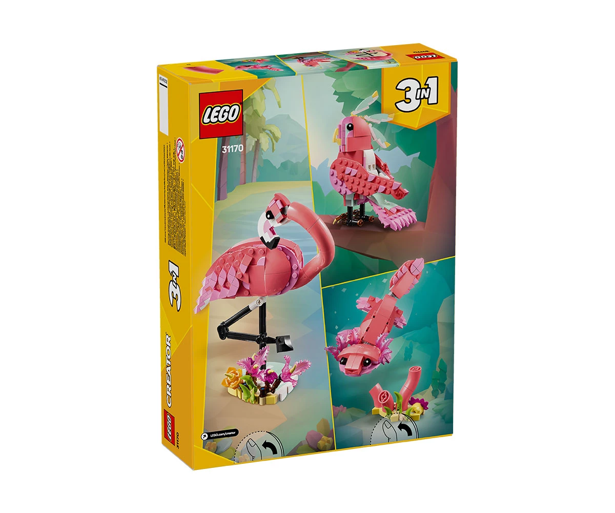 Детски комплект за игра LEGO® Creator 31170 - Диви животни: Розово фламинго thumb 2 Конструктор ЛЕГО Creator 31170 thumb 2