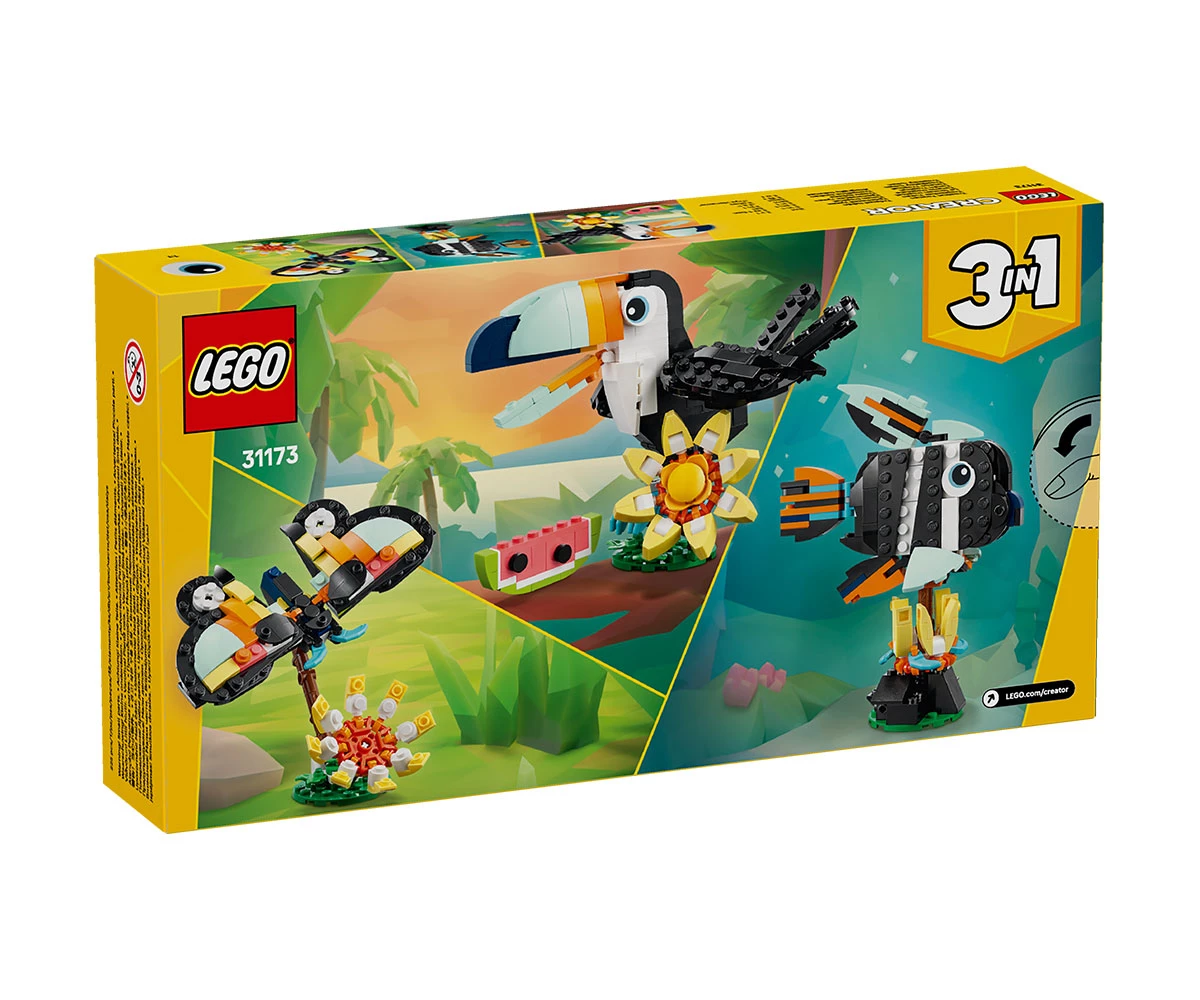Детски комплект за игра LEGO® Creator 31173 - Диви животни: Тропически тукан thumb 2 LEGO® Creator 31173 - Wild animals: Tropical Toucan thumb 2