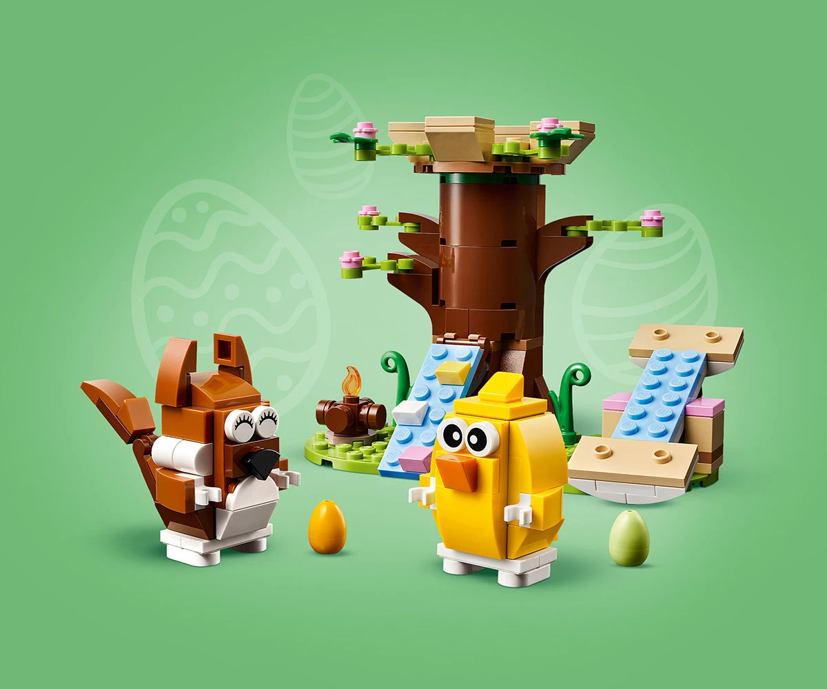 Детски комплект за игра LEGO® Iconic 40709 - Пролетна площадка с животни thumb 14 Конструктор ЛЕГО Icons 40709 thumb 14
