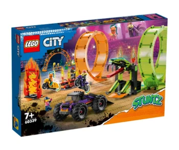 Детски комплект за игра LEGO® City 60339 – Арена за каскади с два лупинга