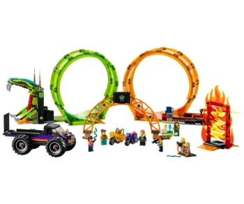 Детски комплект за игра LEGO® City 60339 – Арена за каскади с два лупинга