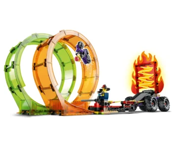 Детски комплект за игра LEGO® City 60339 – Арена за каскади с два лупинга