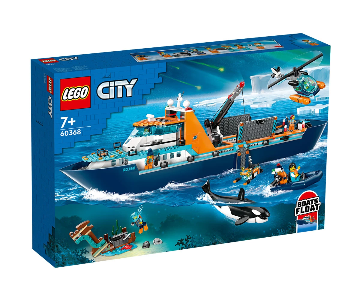 Детски комплект за игра LEGO® City 60368 - Арктически изследователски кораб Конструктор ЛЕГО City 60368