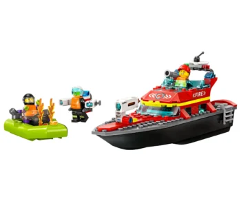 Детски комплект за игра LEGO® City Fire 60373 – Пожарникарска спасителна лодка