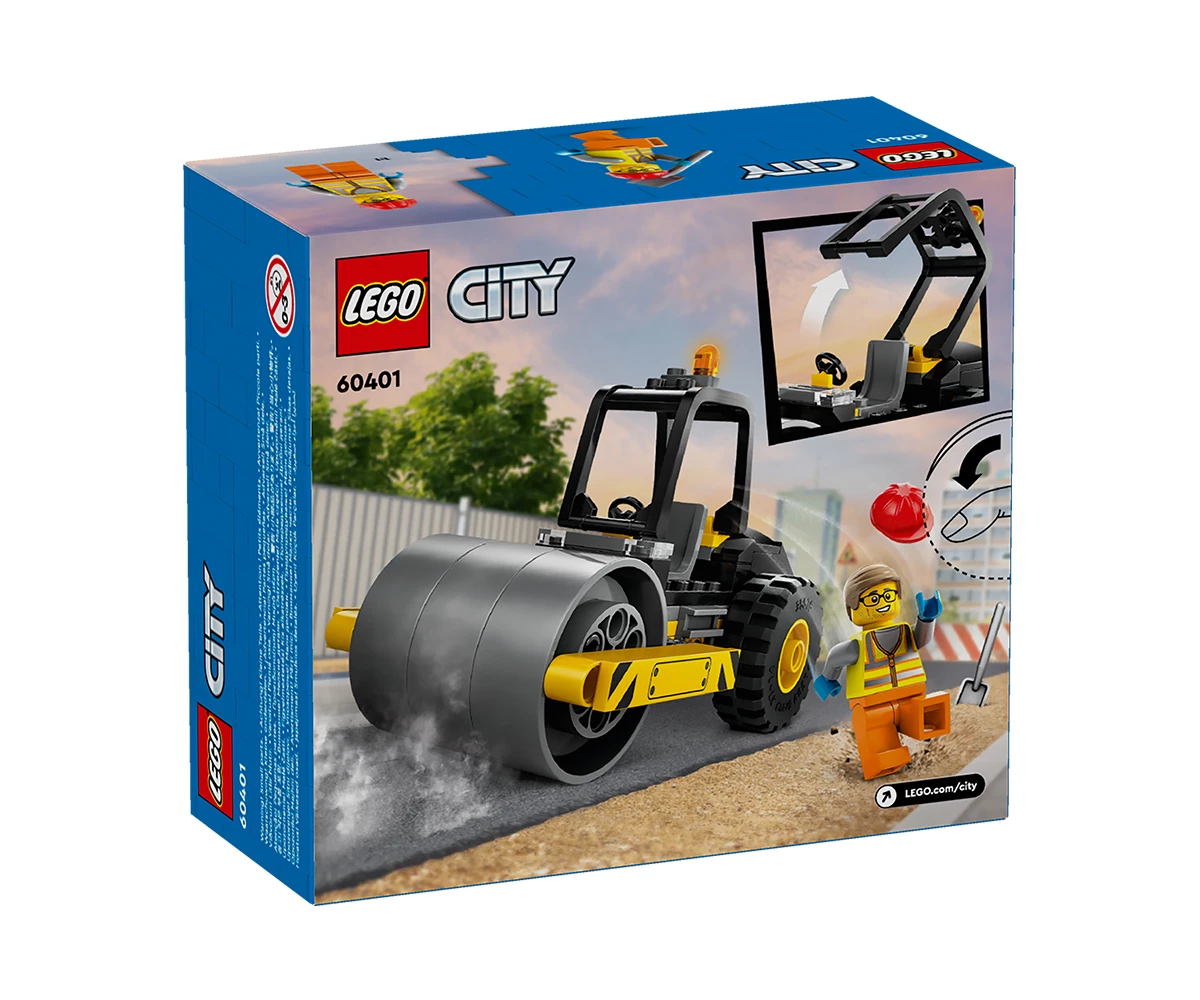 Детски комплект за игра LEGO® City Great Vehicles 60401 - Строителен валяк thumb 2 Конструктор ЛЕГО City 60401 thumb 2