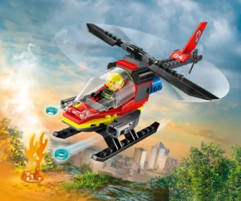 Детски комплект за игра LEGO® City Fire 60411 – Спасителен пожарникарски хеликоптер