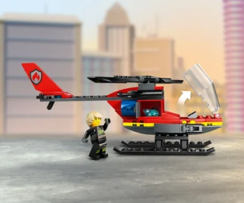 Детски комплект за игра LEGO® City Fire 60411 – Спасителен пожарникарски хеликоптер