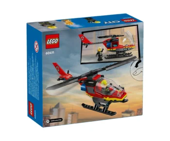 Детски комплект за игра LEGO® City Fire 60411 – Спасителен пожарникарски хеликоптер