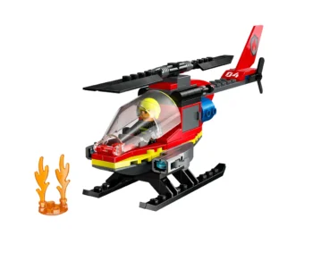 Детски комплект за игра LEGO® City Fire 60411 – Спасителен пожарникарски хеликоптер
