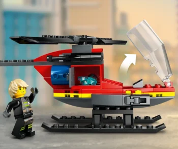 Детски комплект за игра LEGO® City Fire 60411 – Спасителен пожарникарски хеликоптер