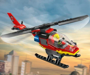 Детски комплект за игра LEGO® City Fire 60411 – Спасителен пожарникарски хеликоптер