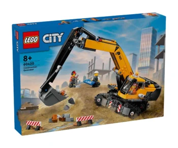 Детски комплект за игра LEGO® City 60420 – Жълт строителен екскаватор