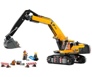 Детски комплект за игра LEGO® City 60420 – Жълт строителен екскаватор