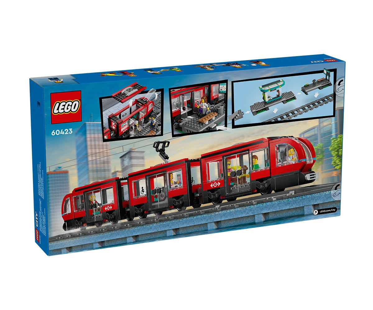 Детски комплект за игра LEGO® City 60423 - Трамвай и гара в центъра на града thumb 2 Конструктор ЛЕГО City 60423 thumb 2