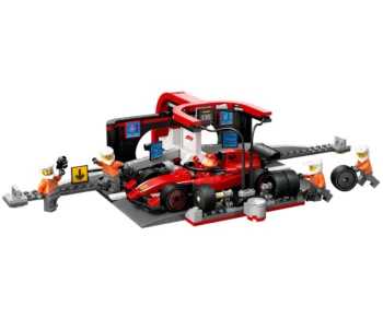 Детски комплект за игра LEGO® City 60443 – Питстоп и механици от F1® с кола Ferrari
