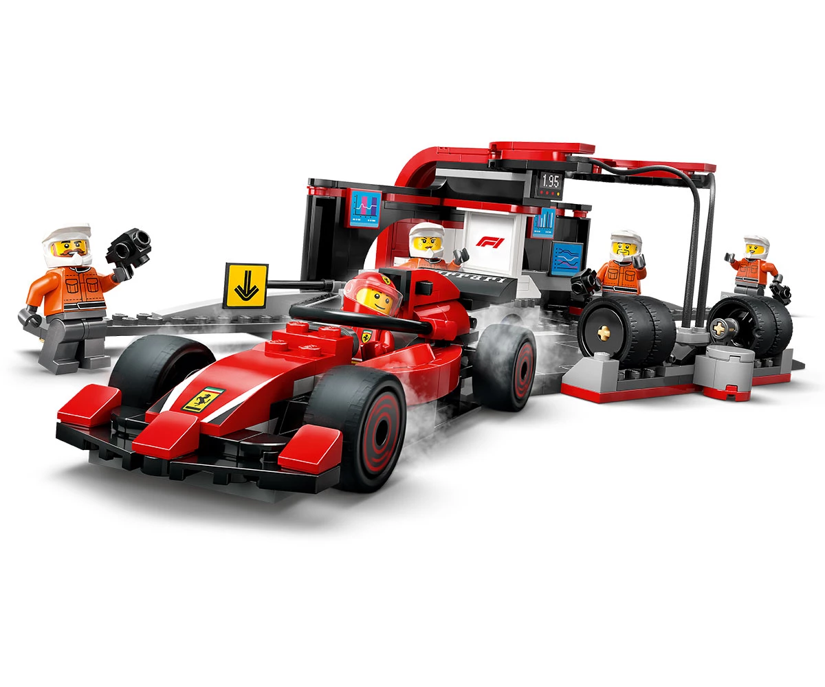 Детски комплект за игра LEGO® City 60443 - Питстоп и механици от F1® с кола Ferrari thumb 4 Конструктор ЛЕГО City 60443 thumb 4