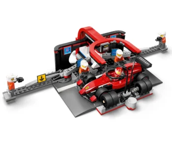 Детски комплект за игра LEGO® City 60443 – Питстоп и механици от F1® с кола Ferrari