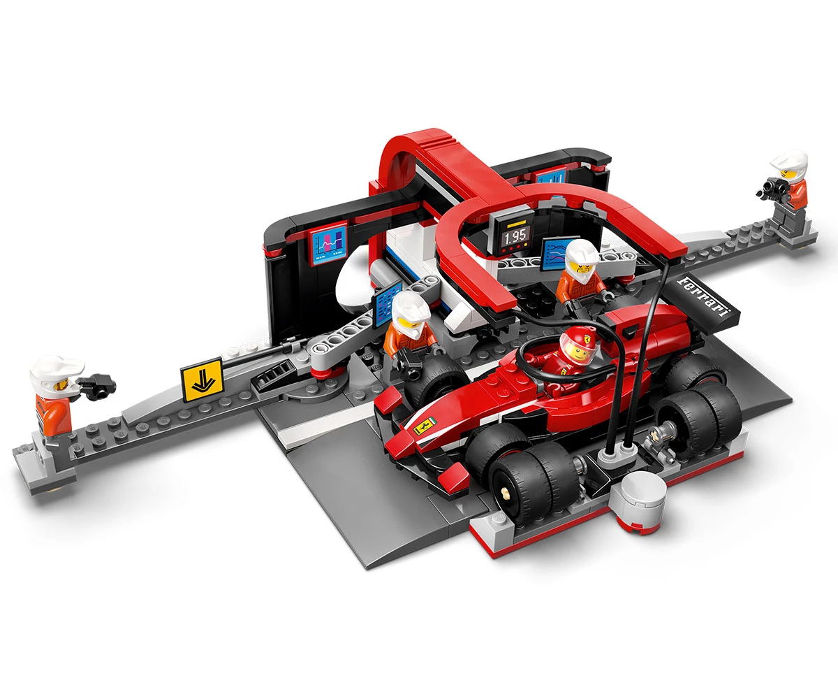 Детски комплект за игра LEGO® City 60443 - Питстоп и механици от F1® с кола Ferrari thumb 5 Конструктор ЛЕГО City 60443 thumb 5
