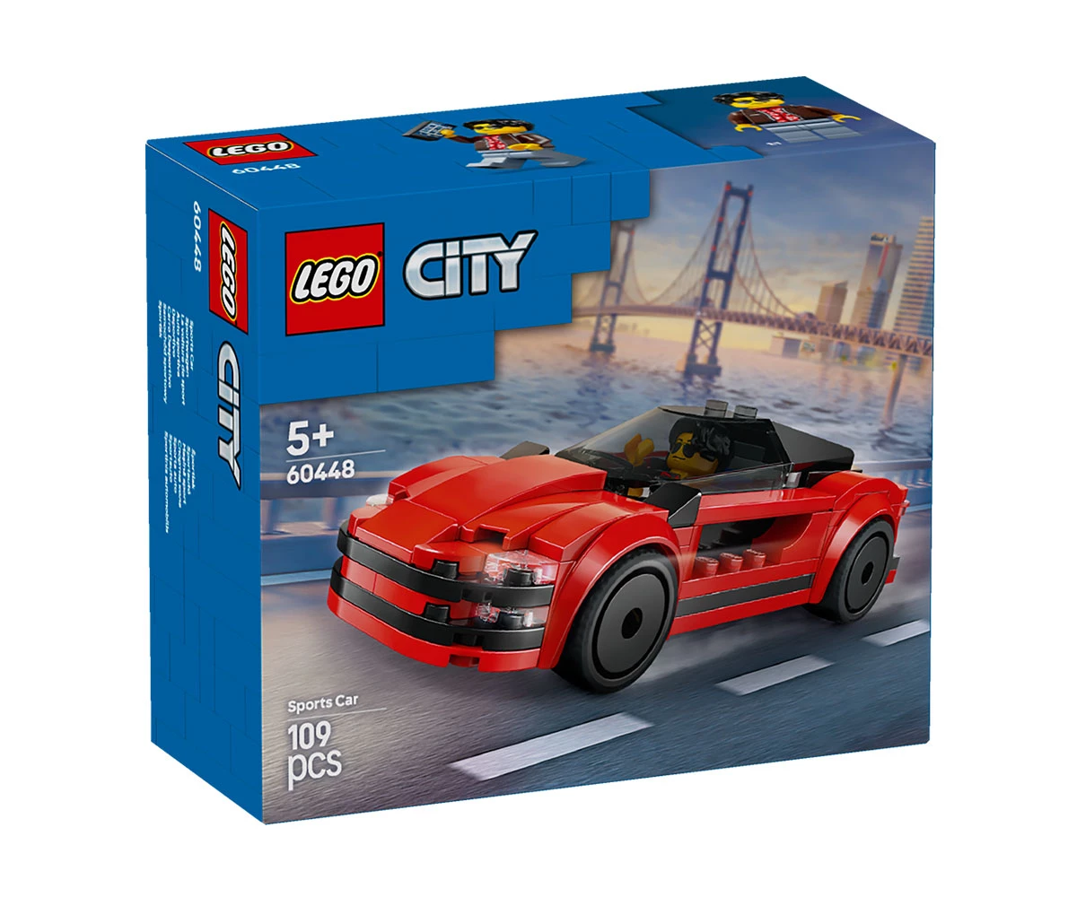 Детски комплект за игра LEGO® City 60448 - Червена спортна кола Конструктор ЛЕГО City 60448