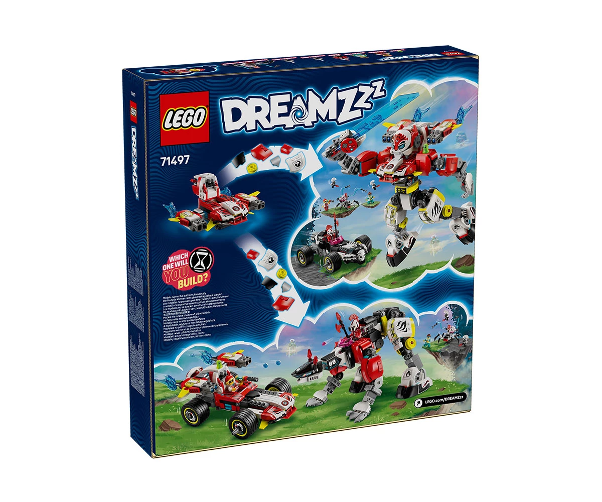 Детски комплект за игра LEGO® DREAMZzz™ 71497 - Тигър-робот на Купър и кола драгстер на Zero thumb 2 Конструктор ЛЕГО DREAMZzz 71497 thumb 2