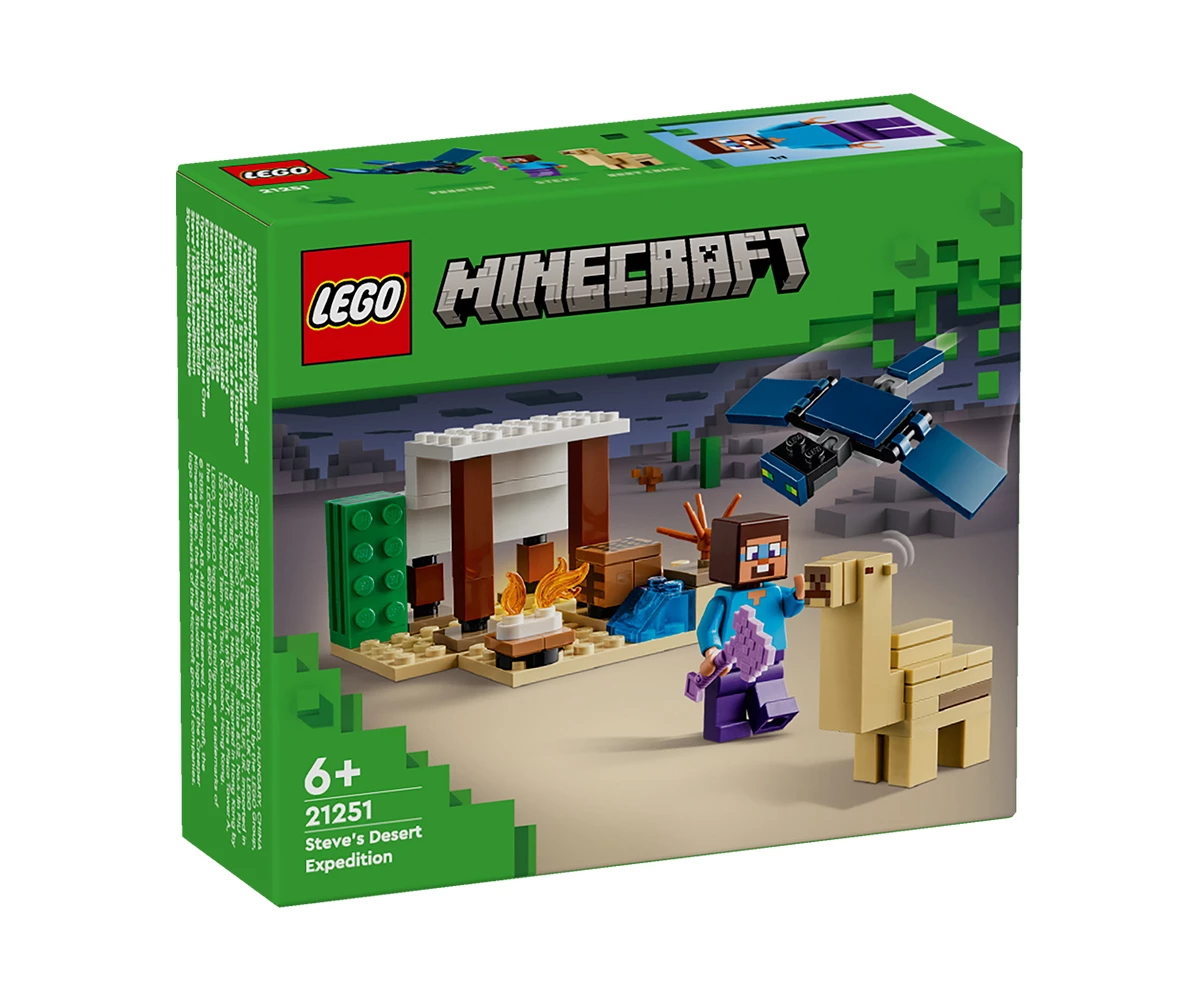 Детски комплект за игра LEGO® Minecraft™ 21251 - Пустинната експедиция на Стив Конструктор ЛЕГО Minecraft 21251
