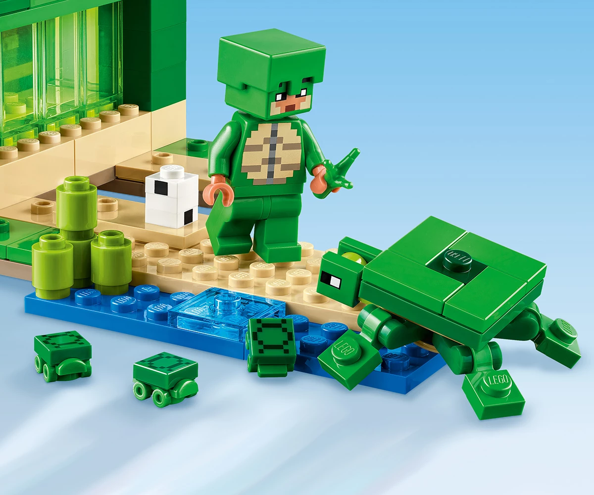 Детски комплект за игра LEGO® Minecraft™ 21254 - Къща на плажа на костенурките thumb 9 Конструктор ЛЕГО Minecraft 21254 thumb 9