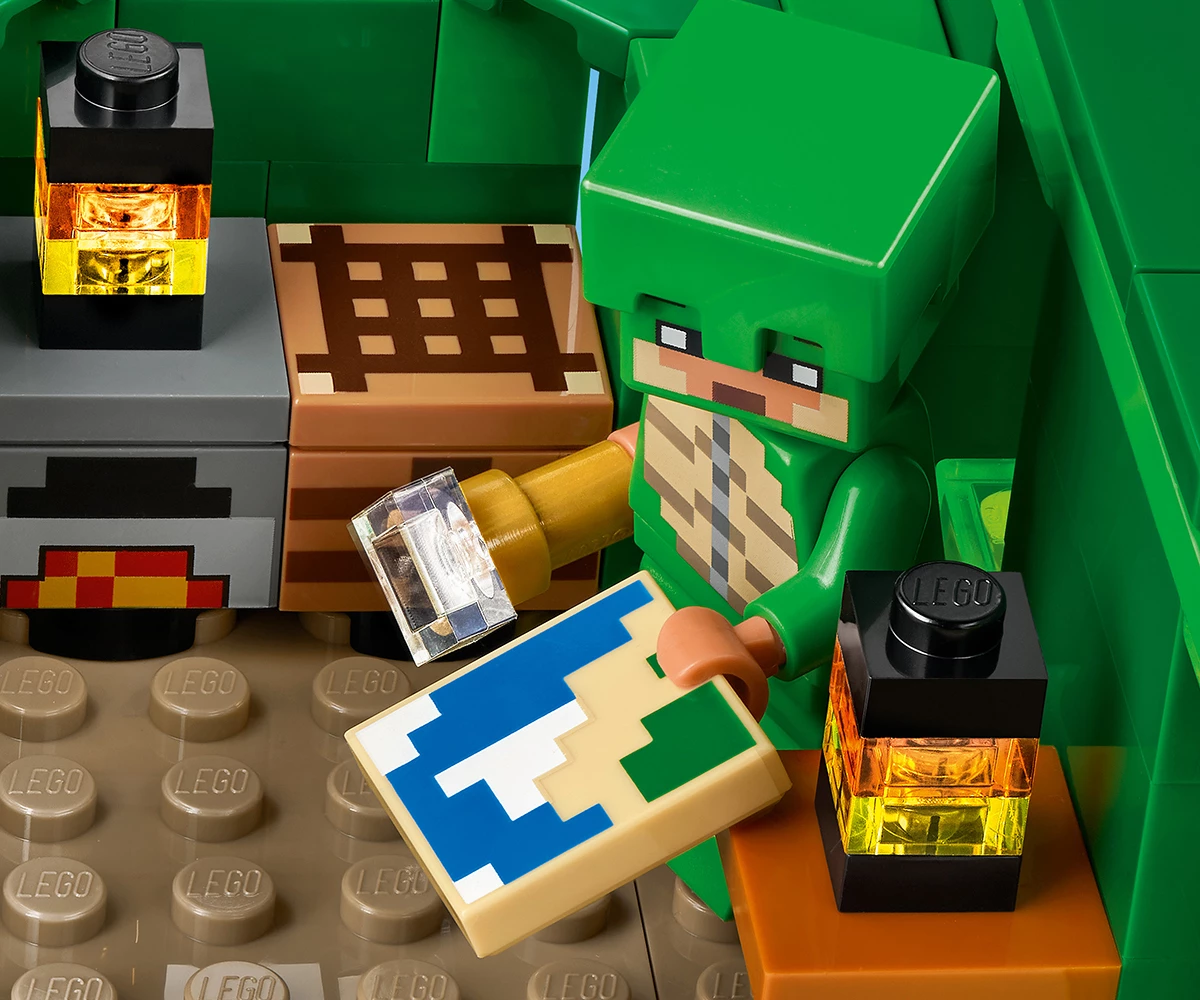 Детски комплект за игра LEGO® Minecraft™ 21254 - Къща на плажа на костенурките thumb 10 Конструктор ЛЕГО Minecraft 21254 thumb 10