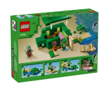 Детски комплект за игра LEGO® Minecraft™ 21254 – Къща на плажа на костенурките