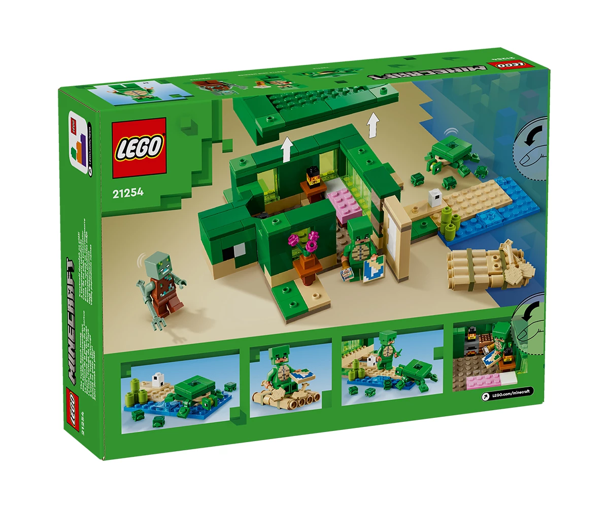 Детски комплект за игра LEGO® Minecraft™ 21254 - Къща на плажа на костенурките thumb 2 Конструктор ЛЕГО Minecraft 21254 thumb 2