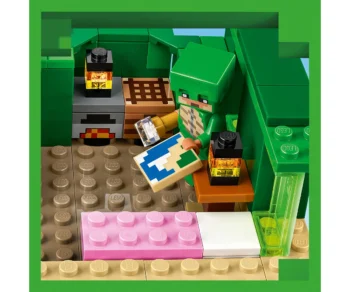 Детски комплект за игра LEGO® Minecraft™ 21254 – Къща на плажа на костенурките