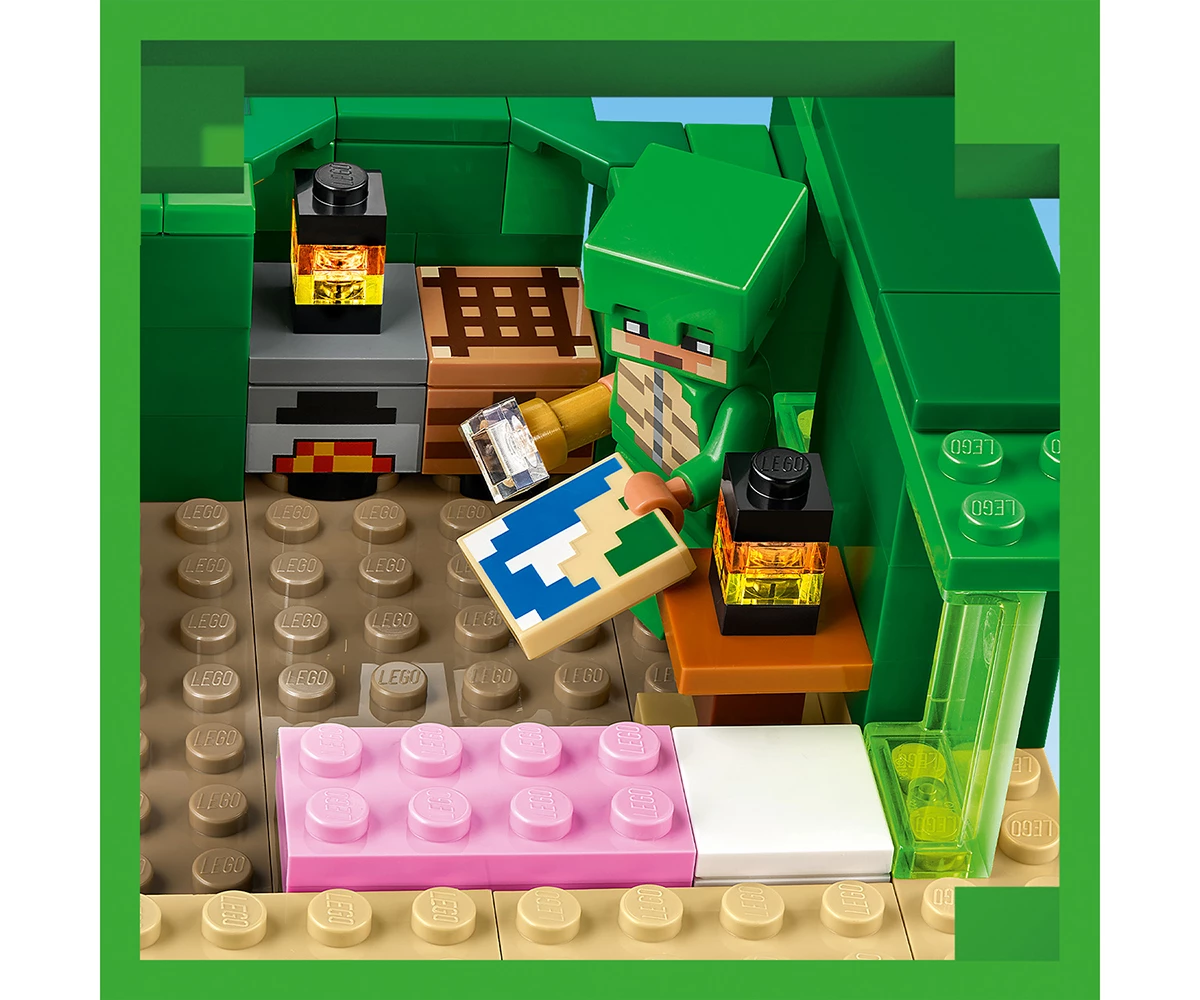 Детски комплект за игра LEGO® Minecraft™ 21254 - Къща на плажа на костенурките thumb 11 Конструктор ЛЕГО Minecraft 21254 thumb 11